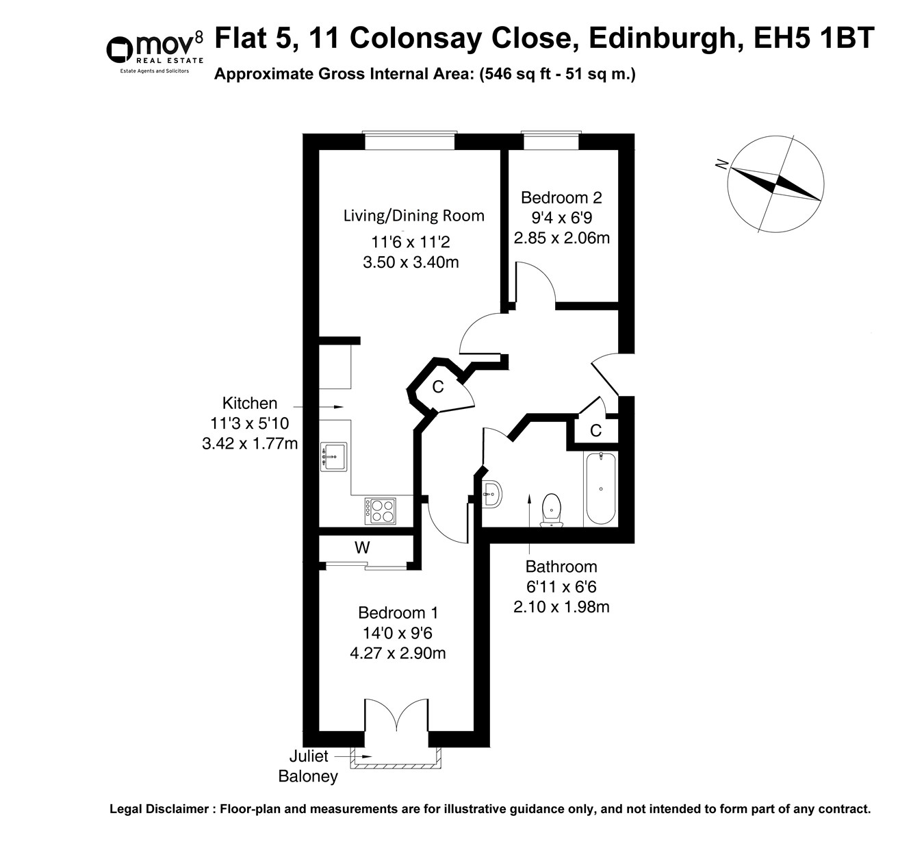 Colonsay Close, Granton, Edinburgh EH5, 2 bedroom flat for sale