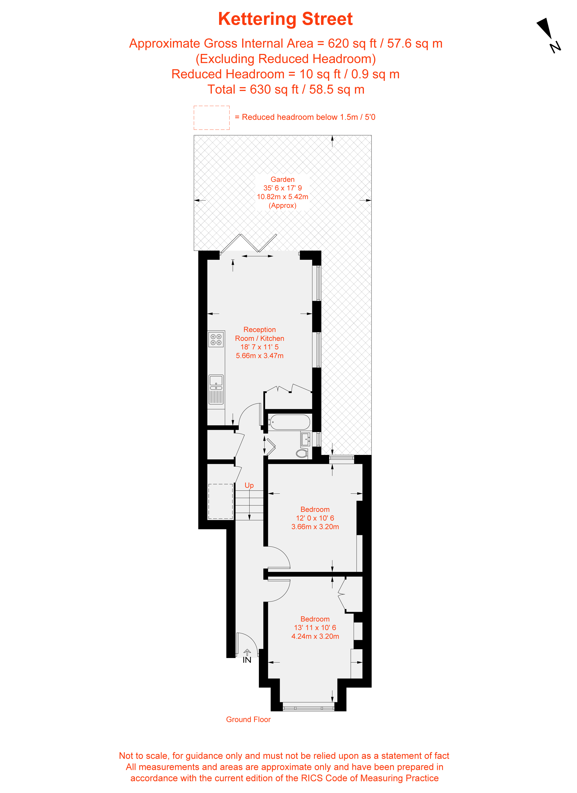 Kettering Street, London SW16, 2 bedroom flat to rent 63695003