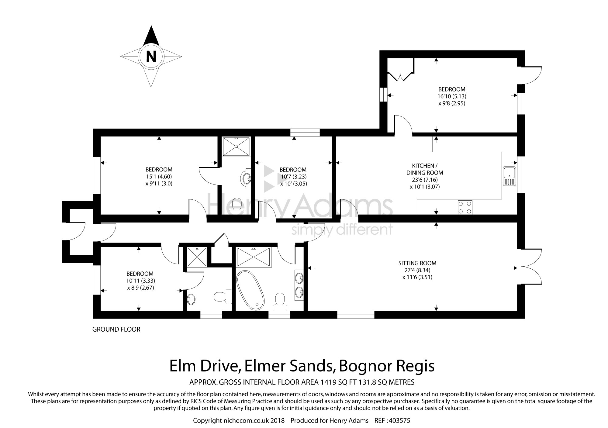 4 Bedrooms Detached bungalow for sale in Elm Drive, Elmer Sands, Bognor Regis PO22