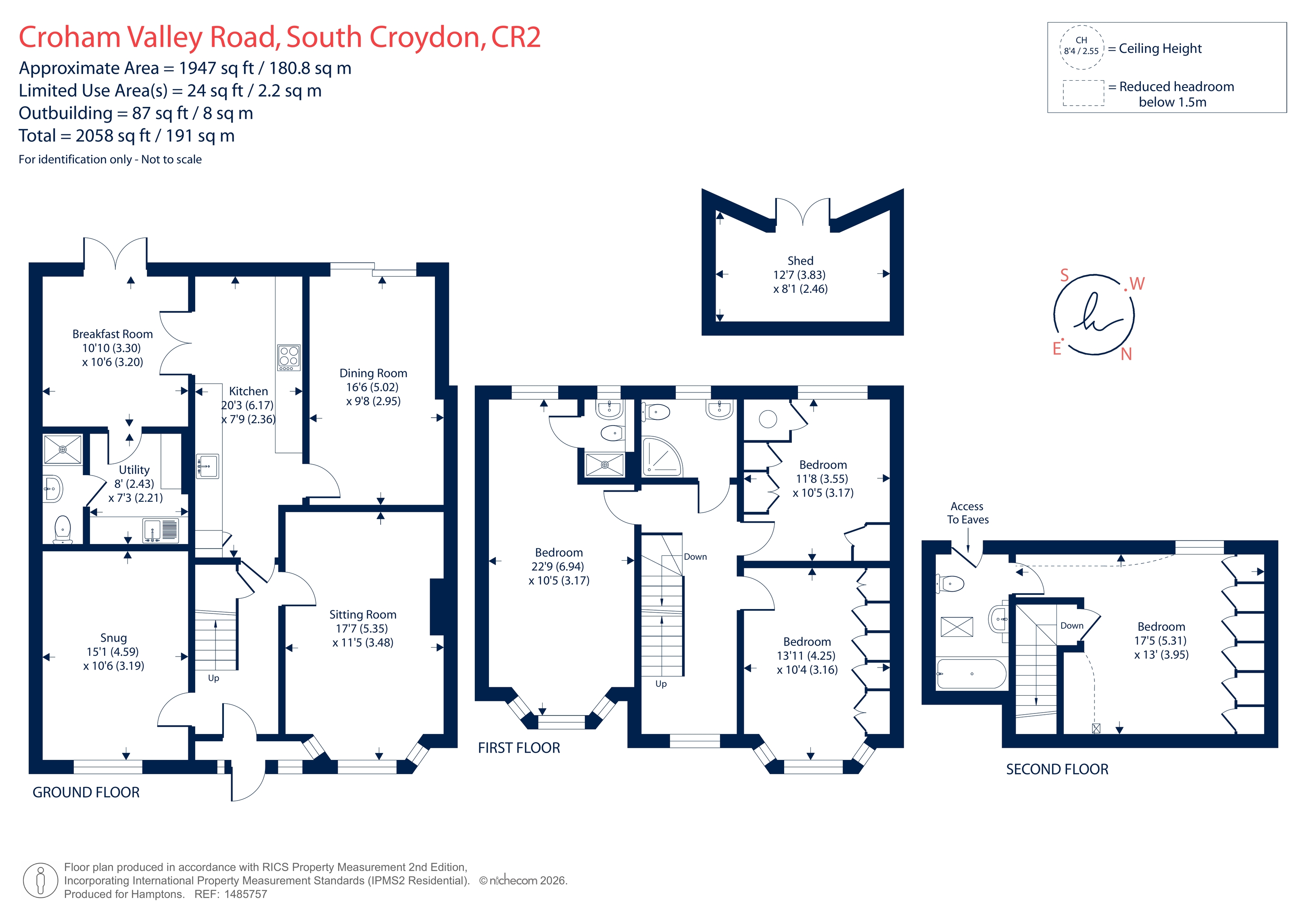 164, Croham Valley Road, South Croydon floorplan