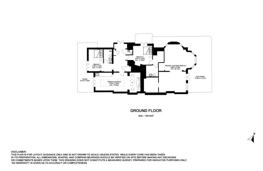 1 Church Road, London floorplan