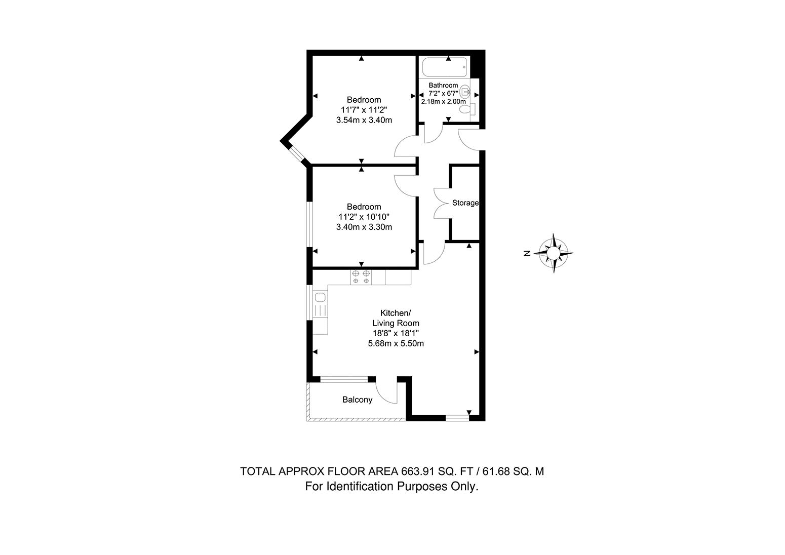 Flat 7 Hop Pocket, 59 Maidstone Road, Tonbridge floorplan