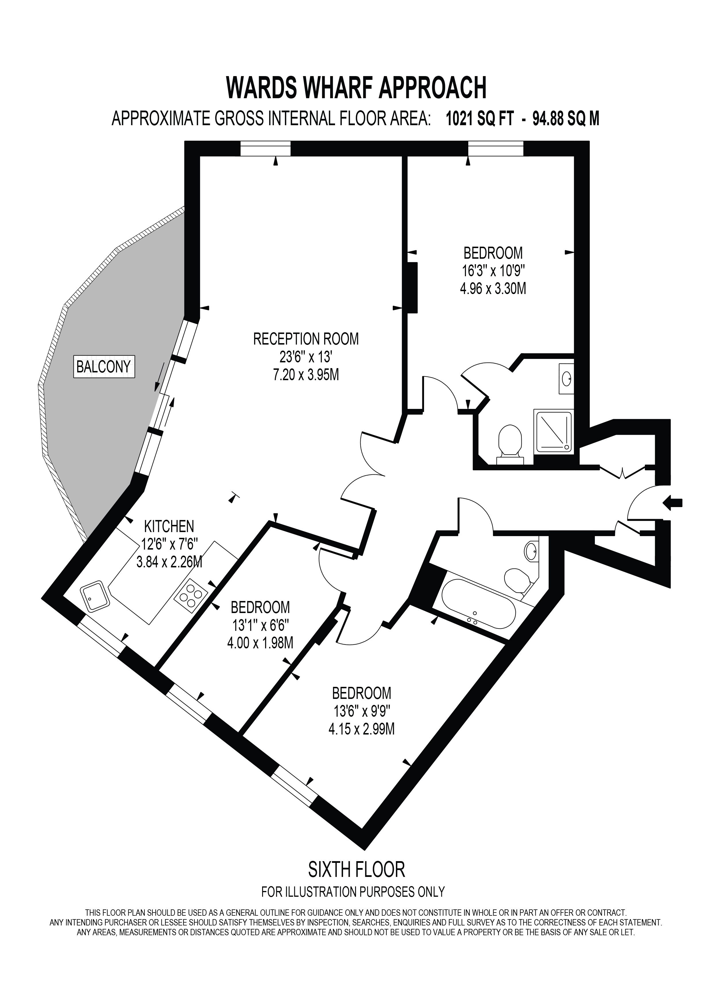 204, Wards Wharf Approach, London floorplan