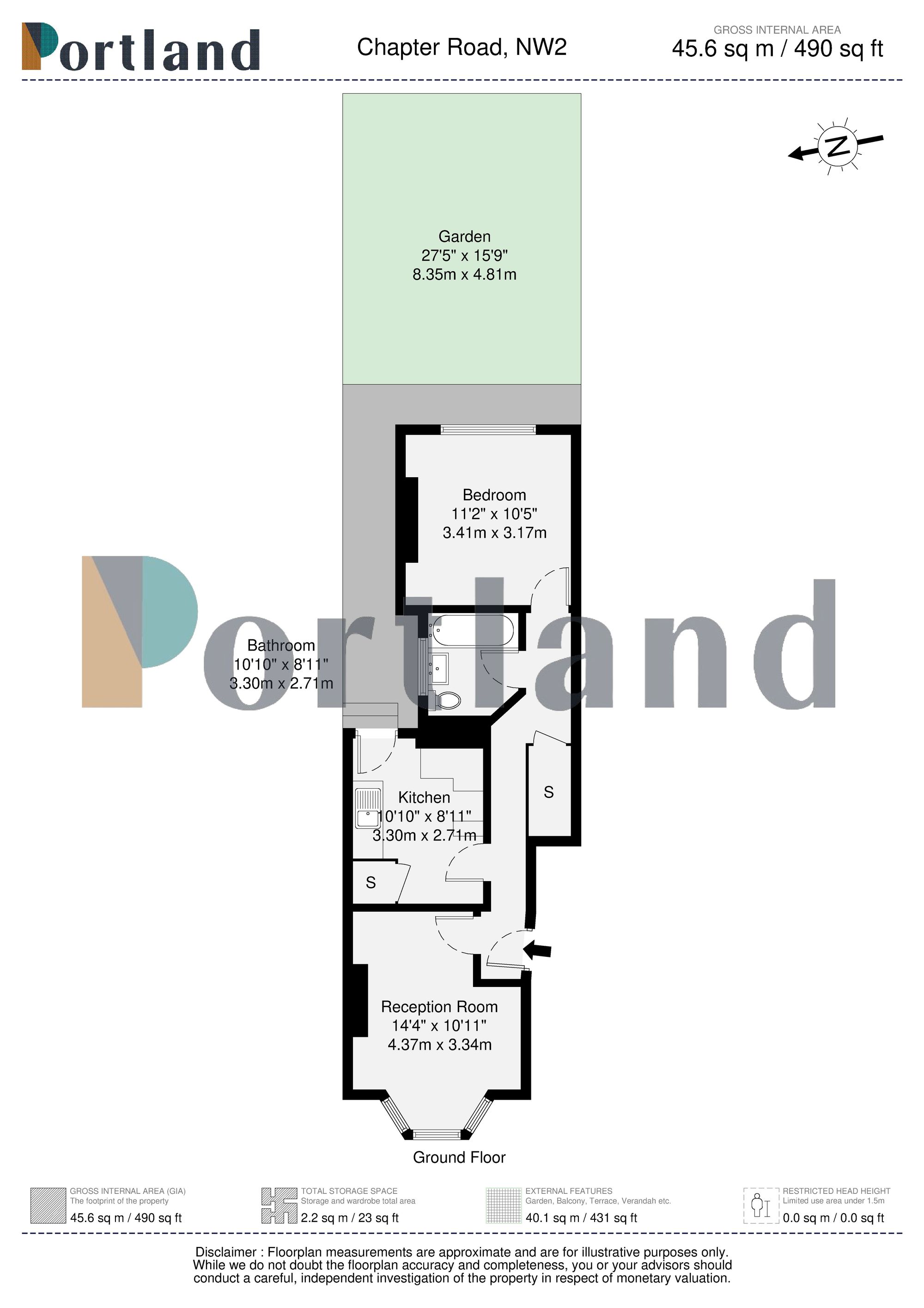293a, Chapter Road, London floorplan