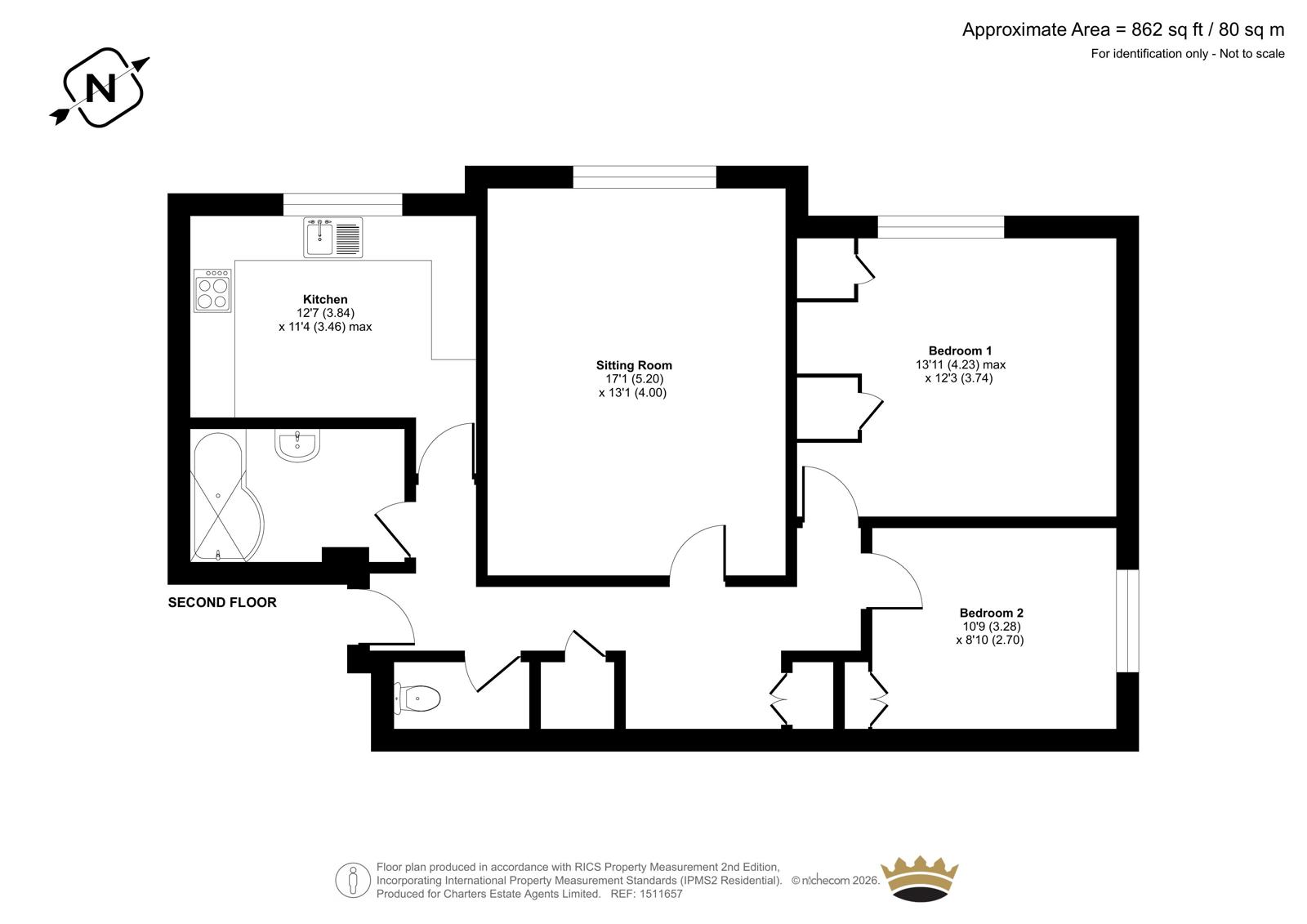 Flat 8, Wakehurst Court,, St. Georges Road, West Sussex floorplan