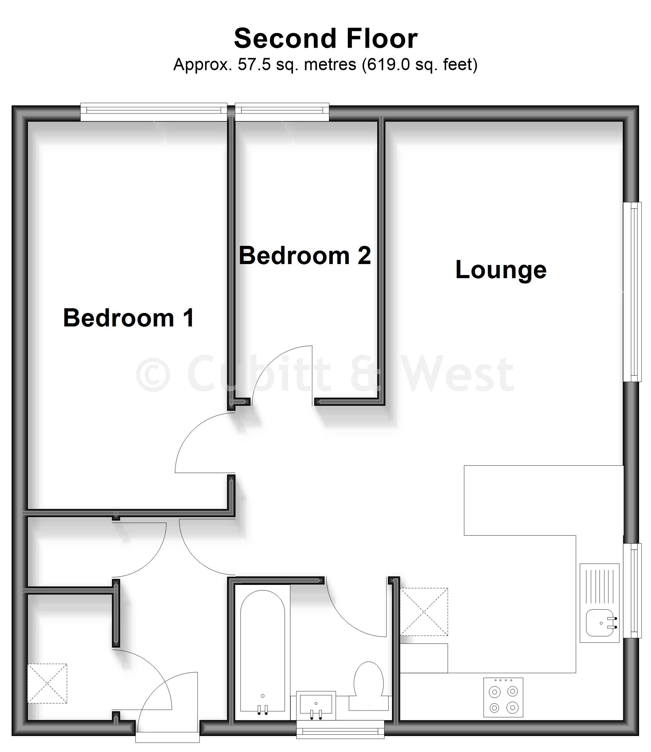 36, Hayling Court, Crawley floorplan