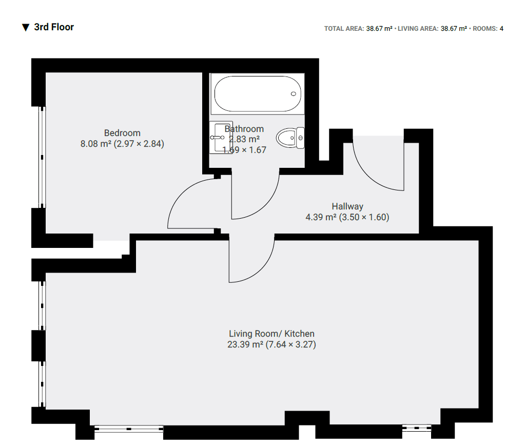 Flat 301 Schrier, Ropeworks, Barking floorplan