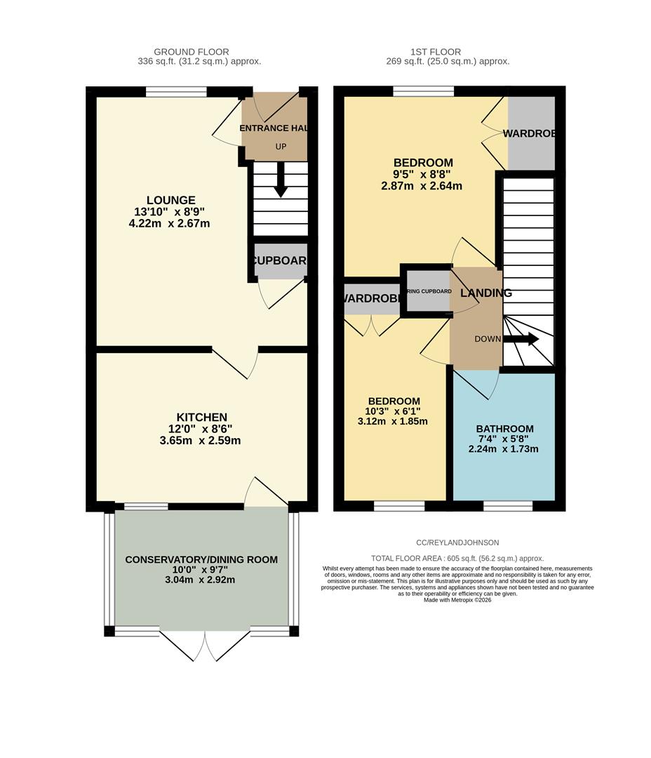 159, Coalport Close, Harlow floorplan