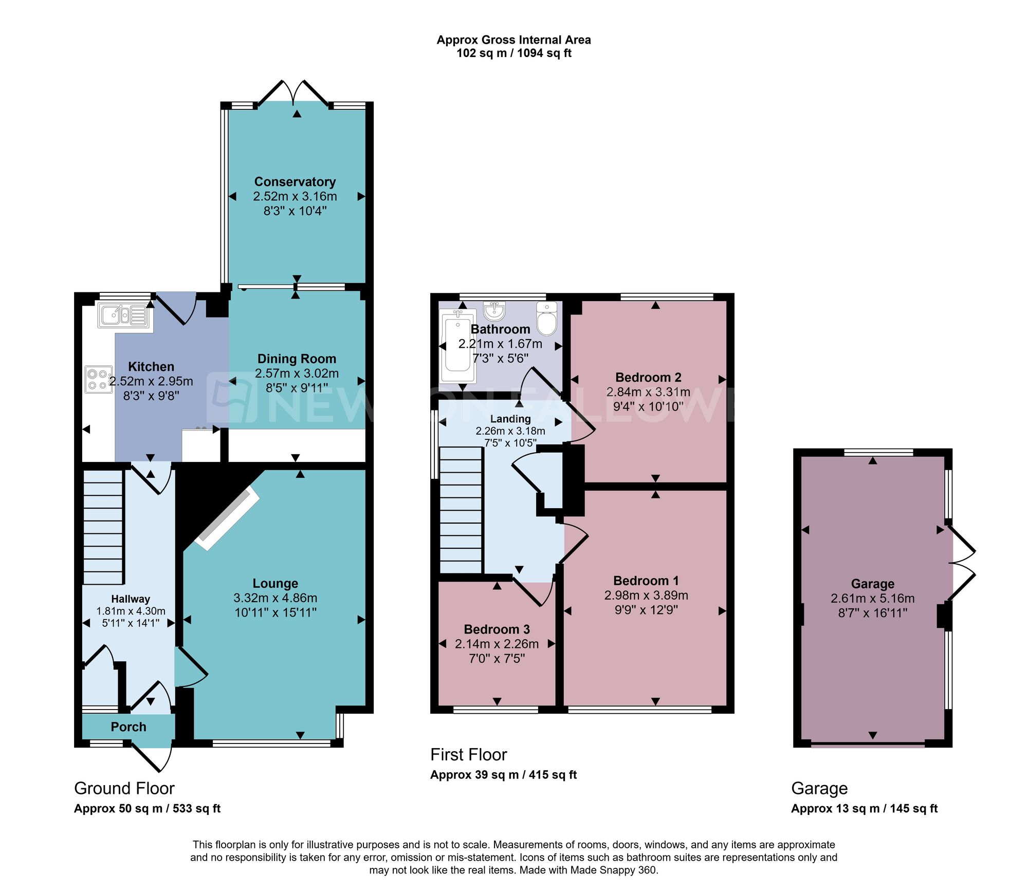 8 Dunbar Road, Coalville floorplan