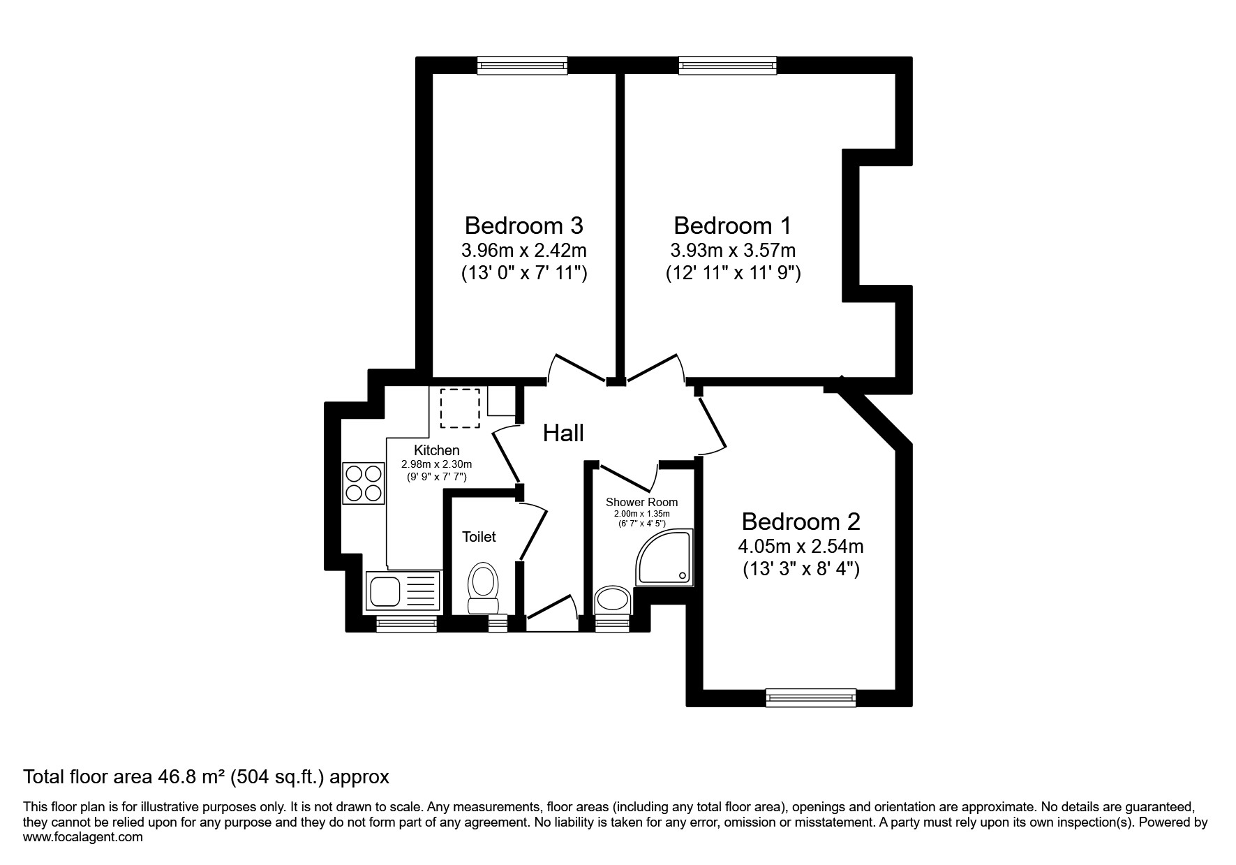 Flat 10, Gower House, Morecambe Street, London floorplan