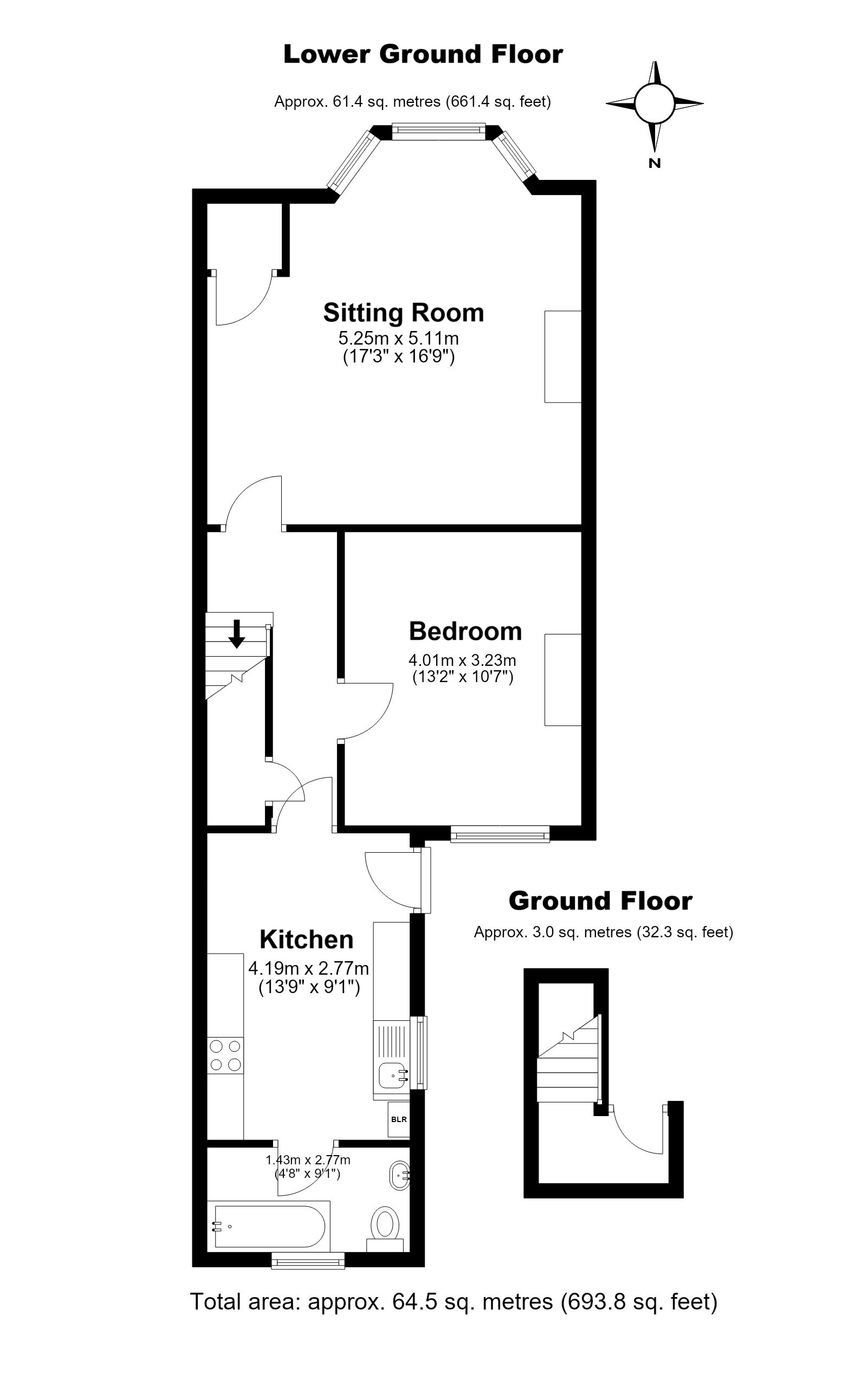 Flat 1, 3, Deal Castle Road, Kent floorplan