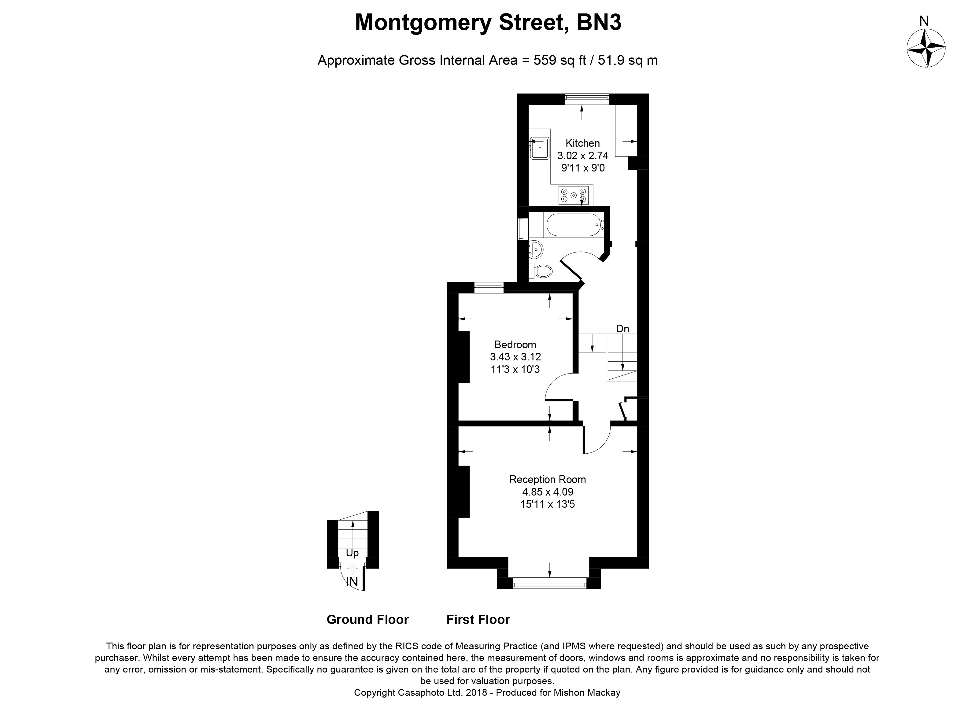 1 bed flat for sale in Montgomery Street, Hove, East Sussex BN3 Zoopla