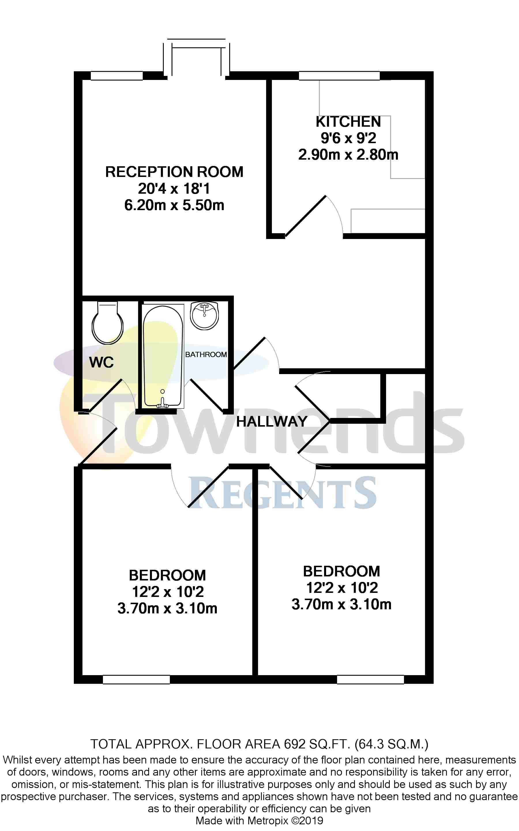 2 Bedrooms Flat for sale in Causeway Court, Woking, Surrey GU21