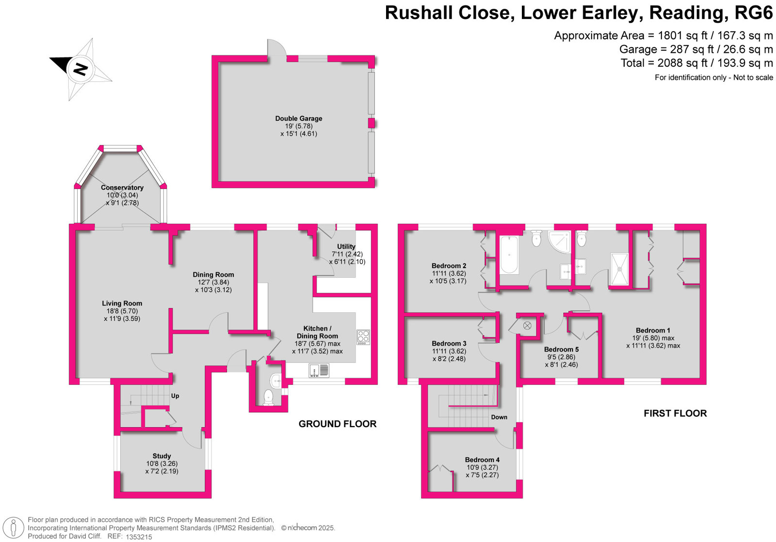 3, Rushall Close, Reading floorplan