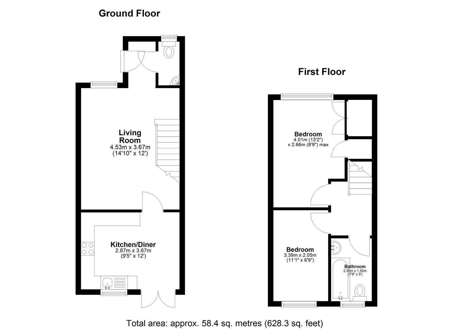 10, Cork Street, Eccles floorplan