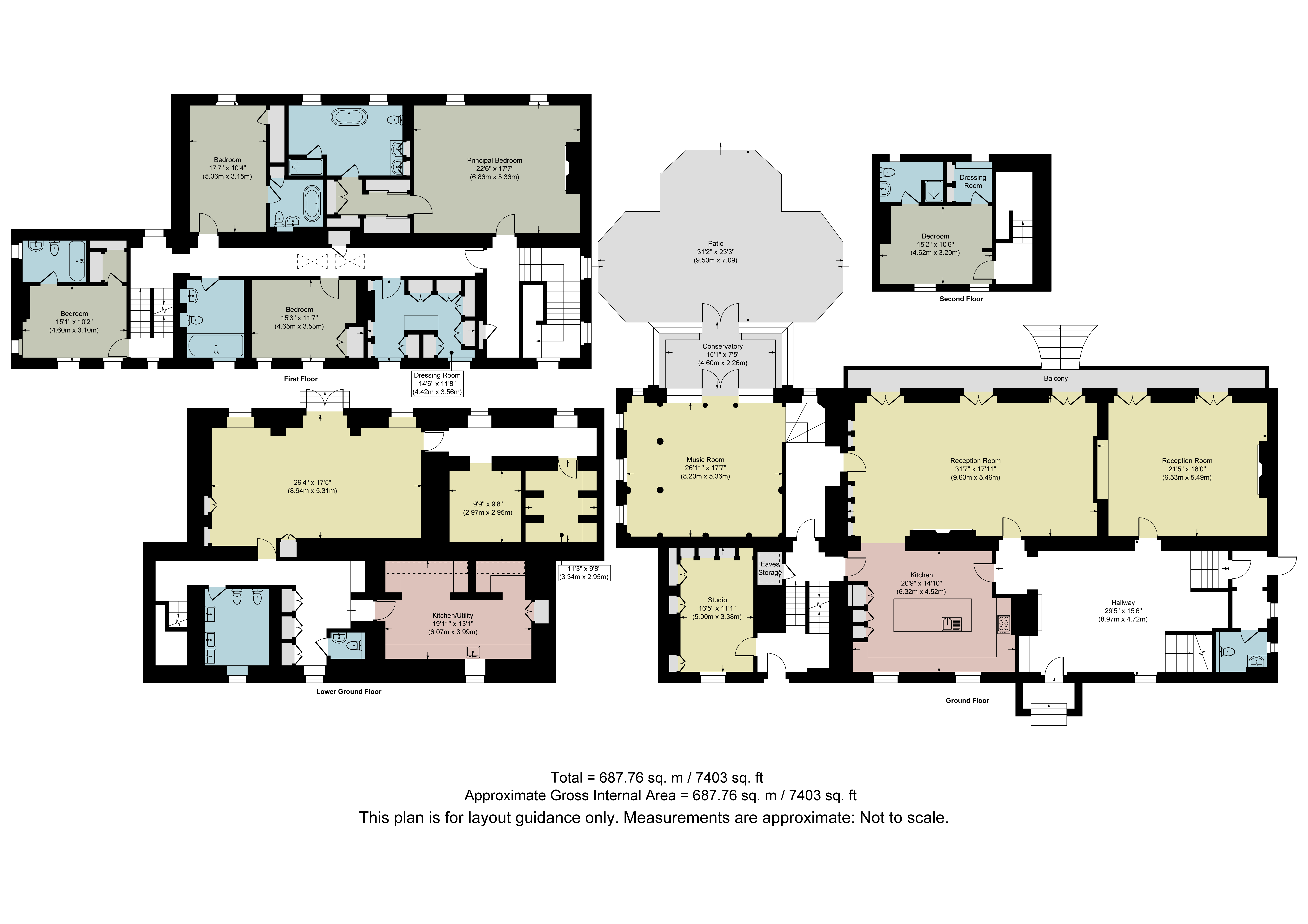 Grove House, 100, High Street, Hampton floorplan