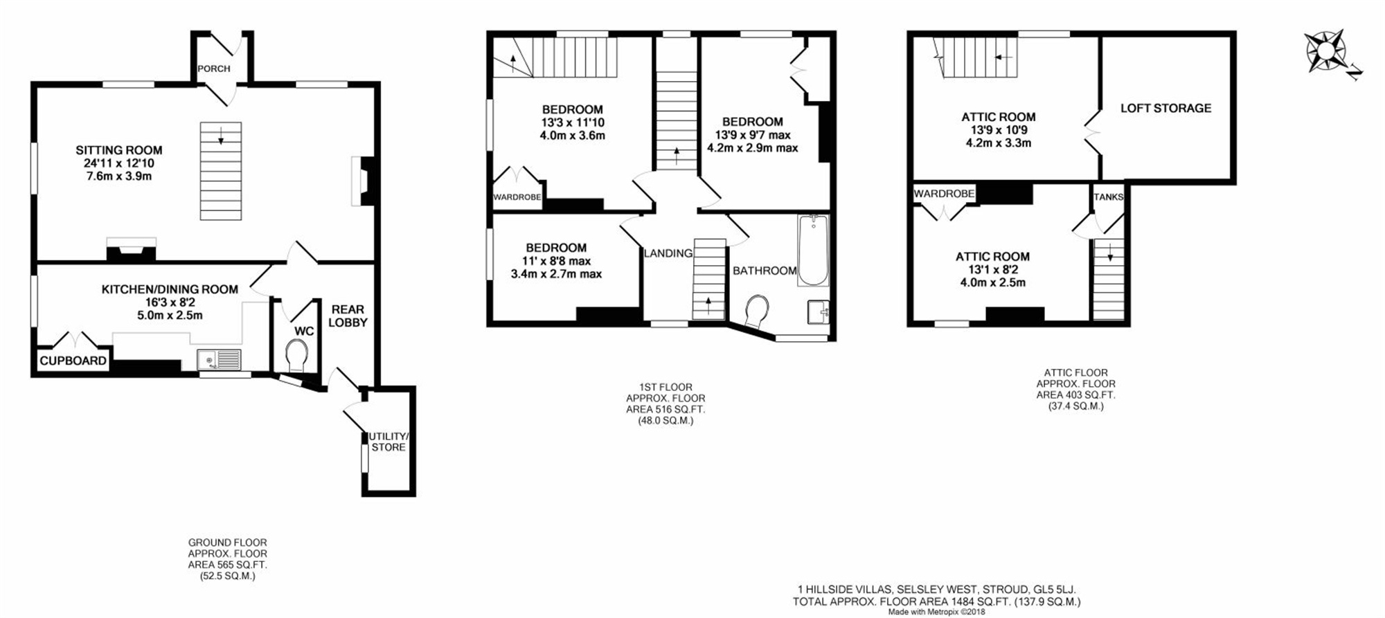 3 Bedrooms End terrace house for sale in Selsley West, Stroud GL5