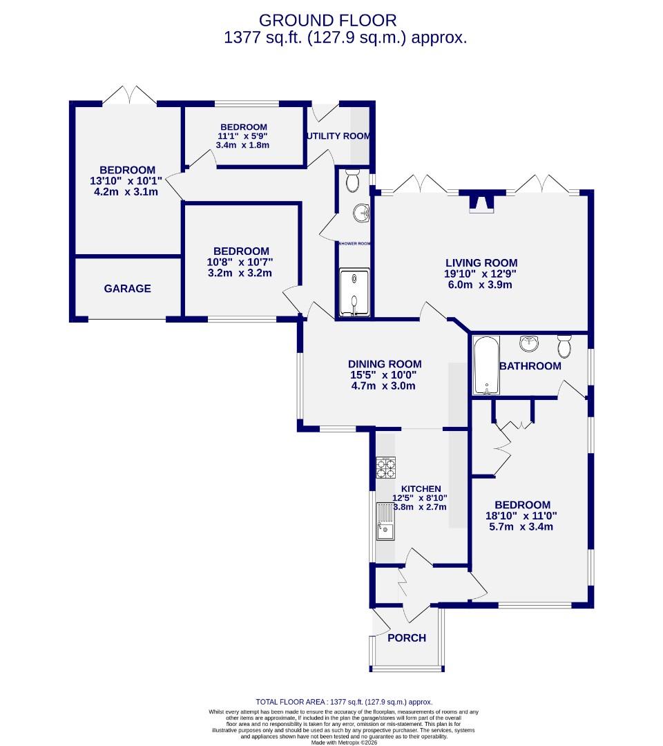 26, Southfield Close, York floorplan