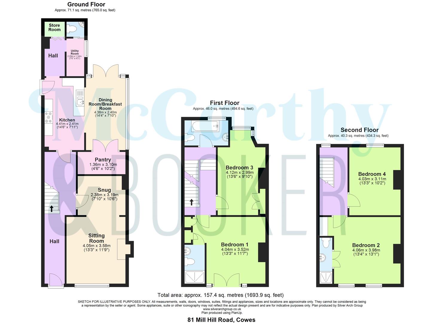 Leeway House, 81, Mill Hill Road, Cowes floorplan