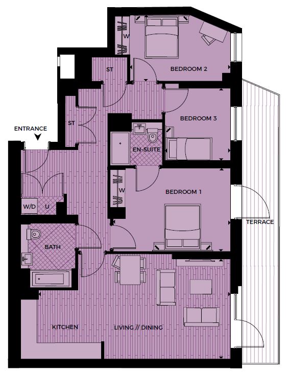 3 Bedrooms Flat for sale in Padcroft Works, Tavistock Road, Yiewsley, West Drayton UB7