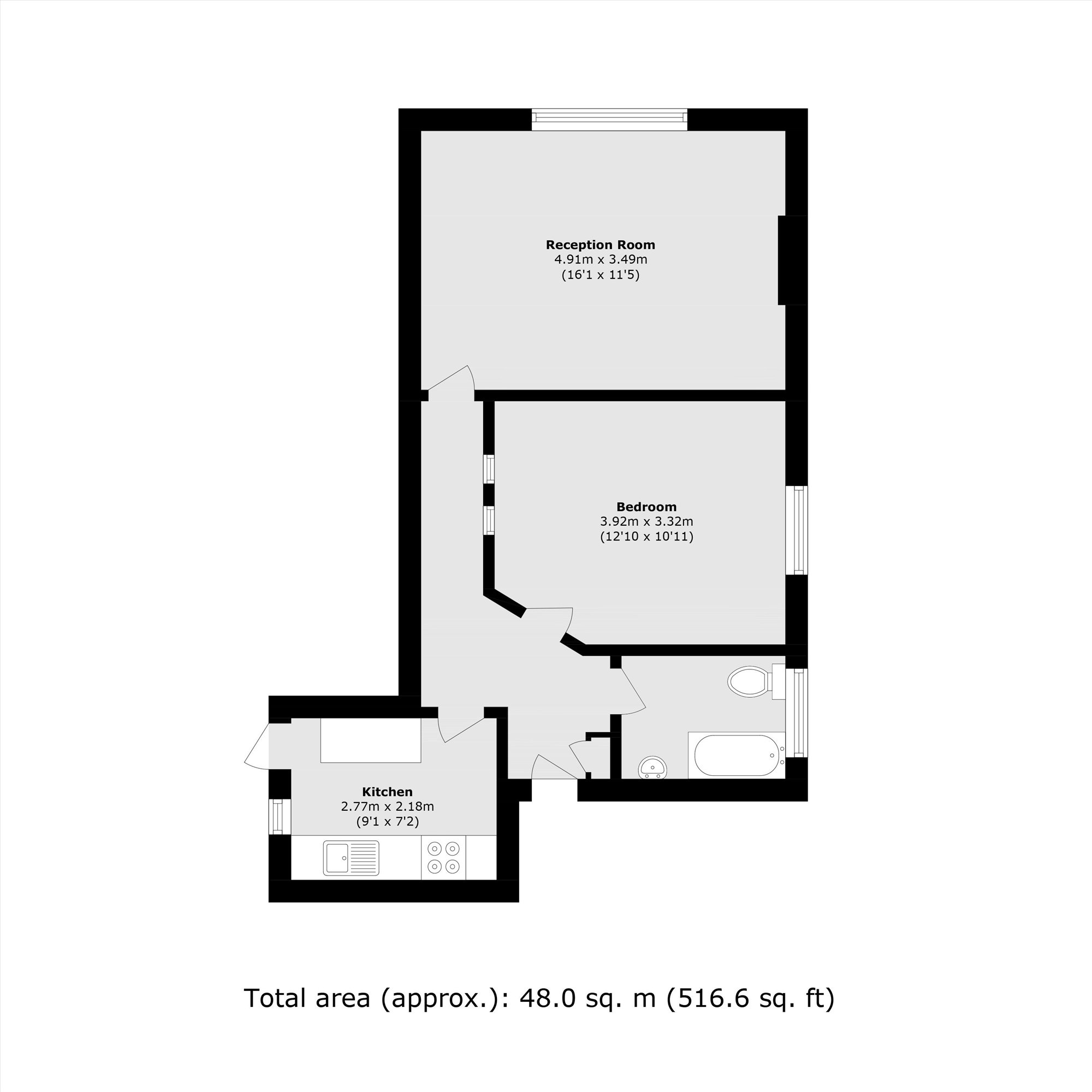 6 Wentworth Court, St. Mark's Hill, Surbiton floorplan