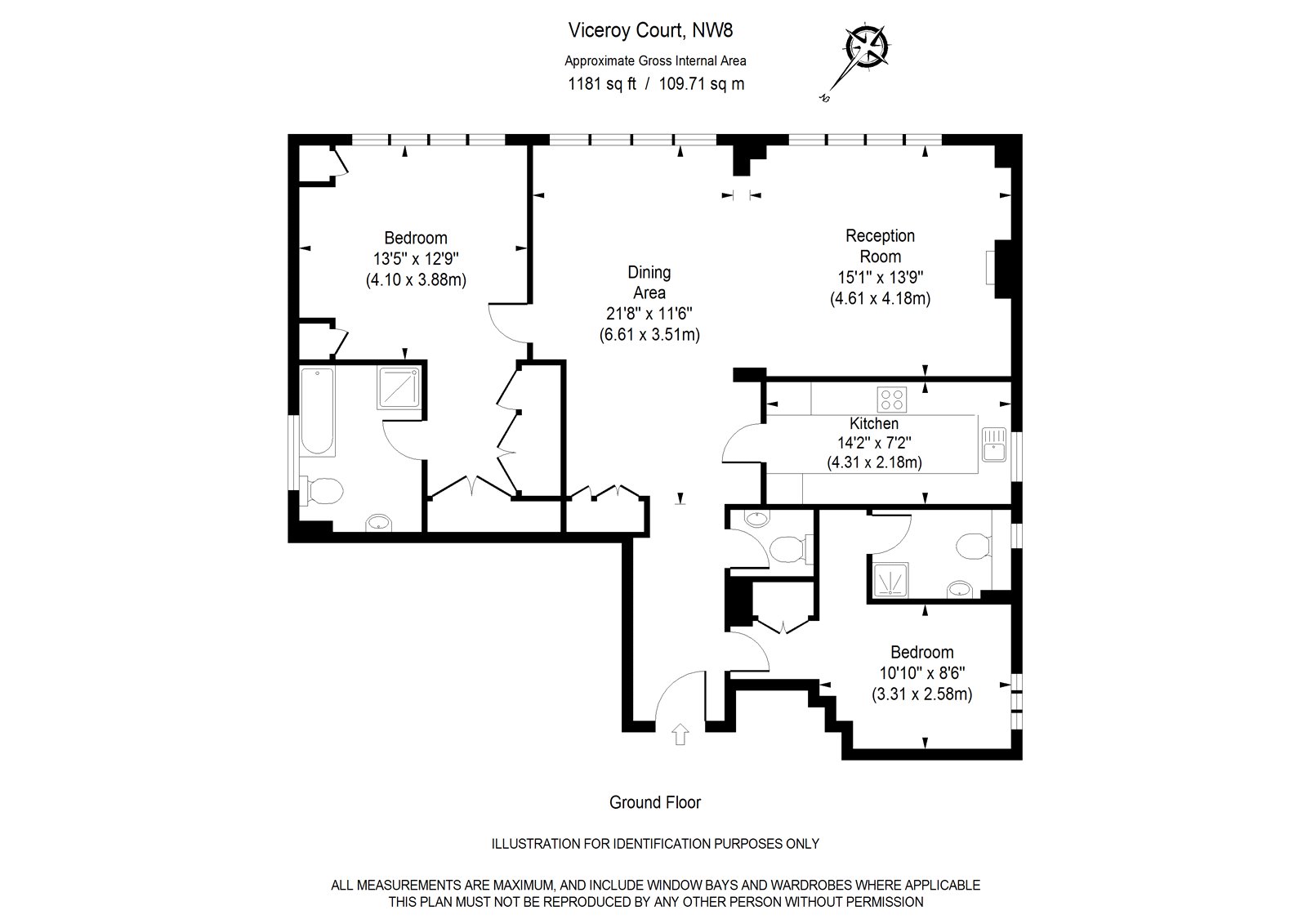 2 Bedrooms Flat to rent in Viceroy Court, 58-74 Prince Albert Road, London NW8