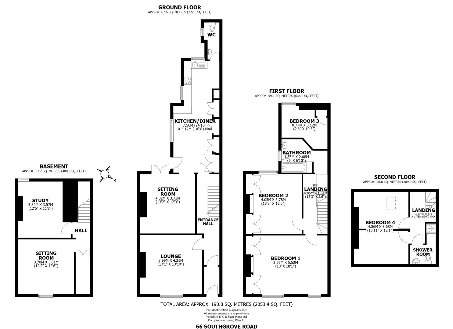 66, Southgrove Road, Sheffield floorplan