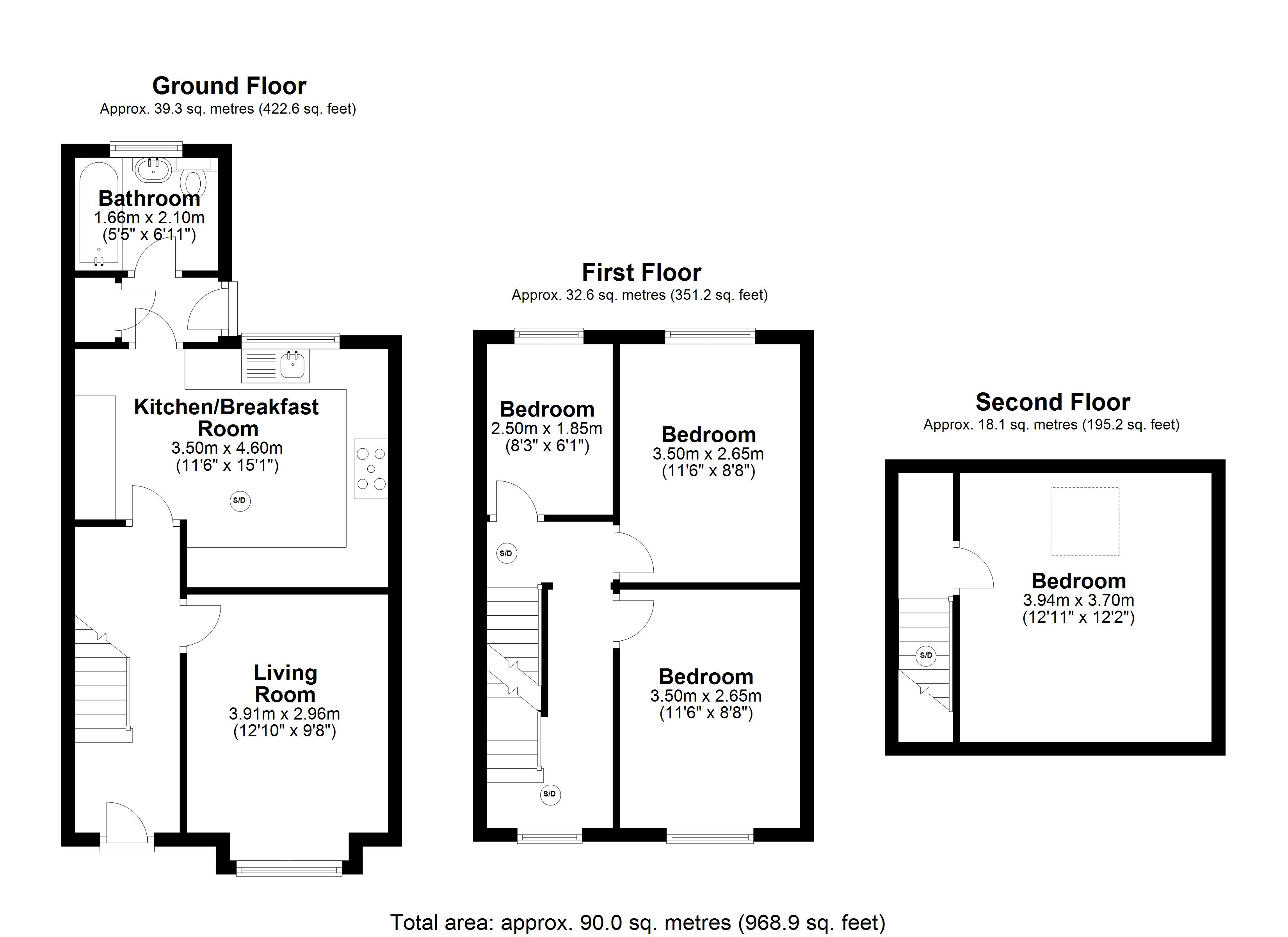 4 Bedrooms Terraced house to rent in Kerry Terrace, Woking GU21