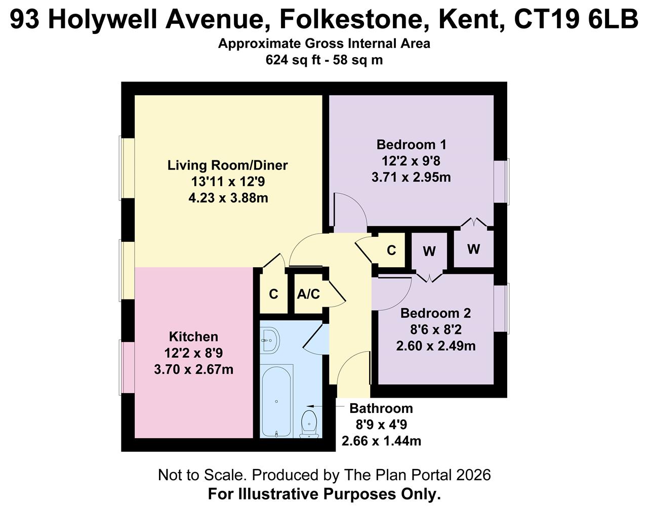 93, Holywell Avenue, Folkestone floorplan