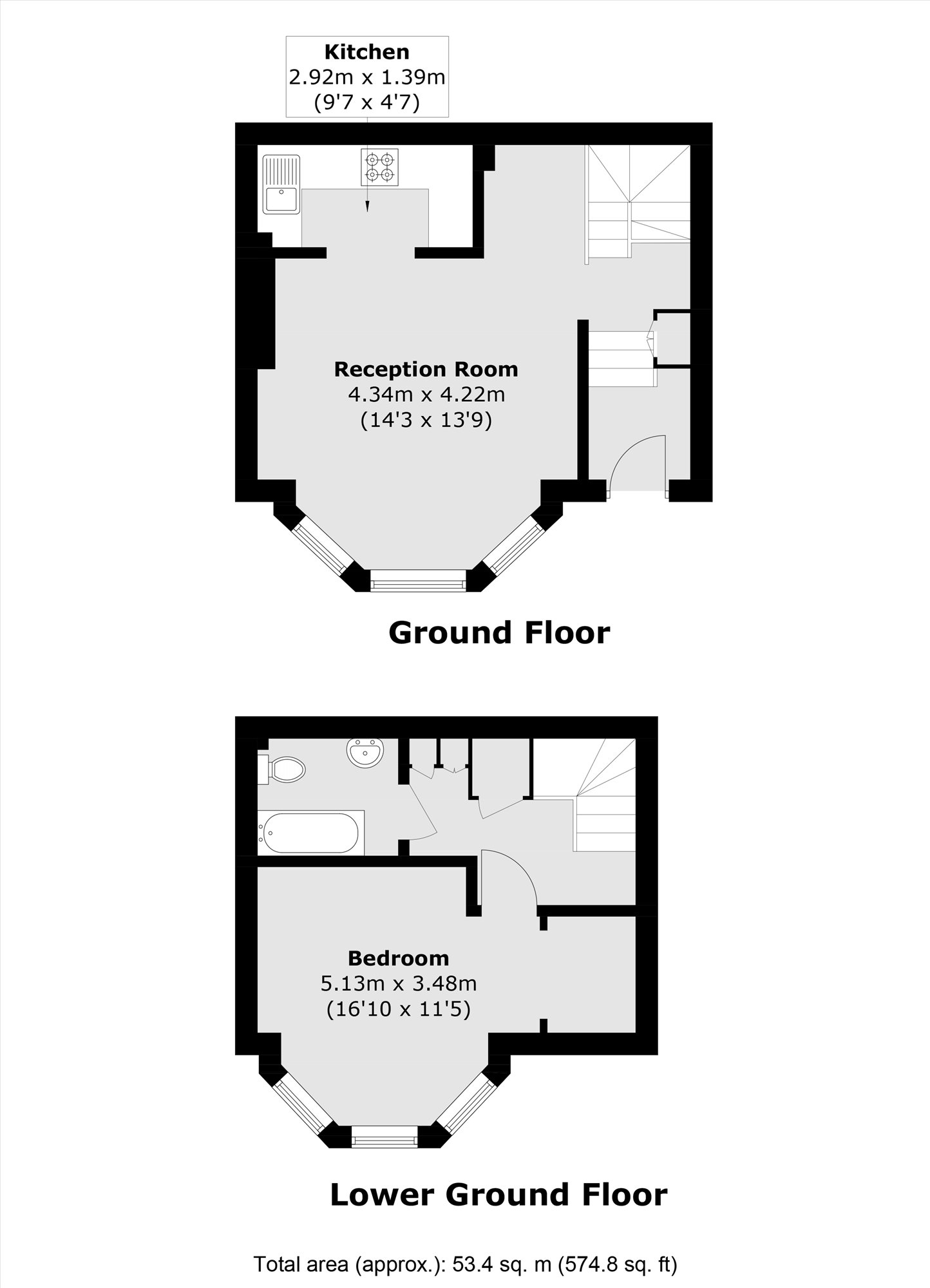 Flat 1, 95, Clapham Common South Side, London floorplan