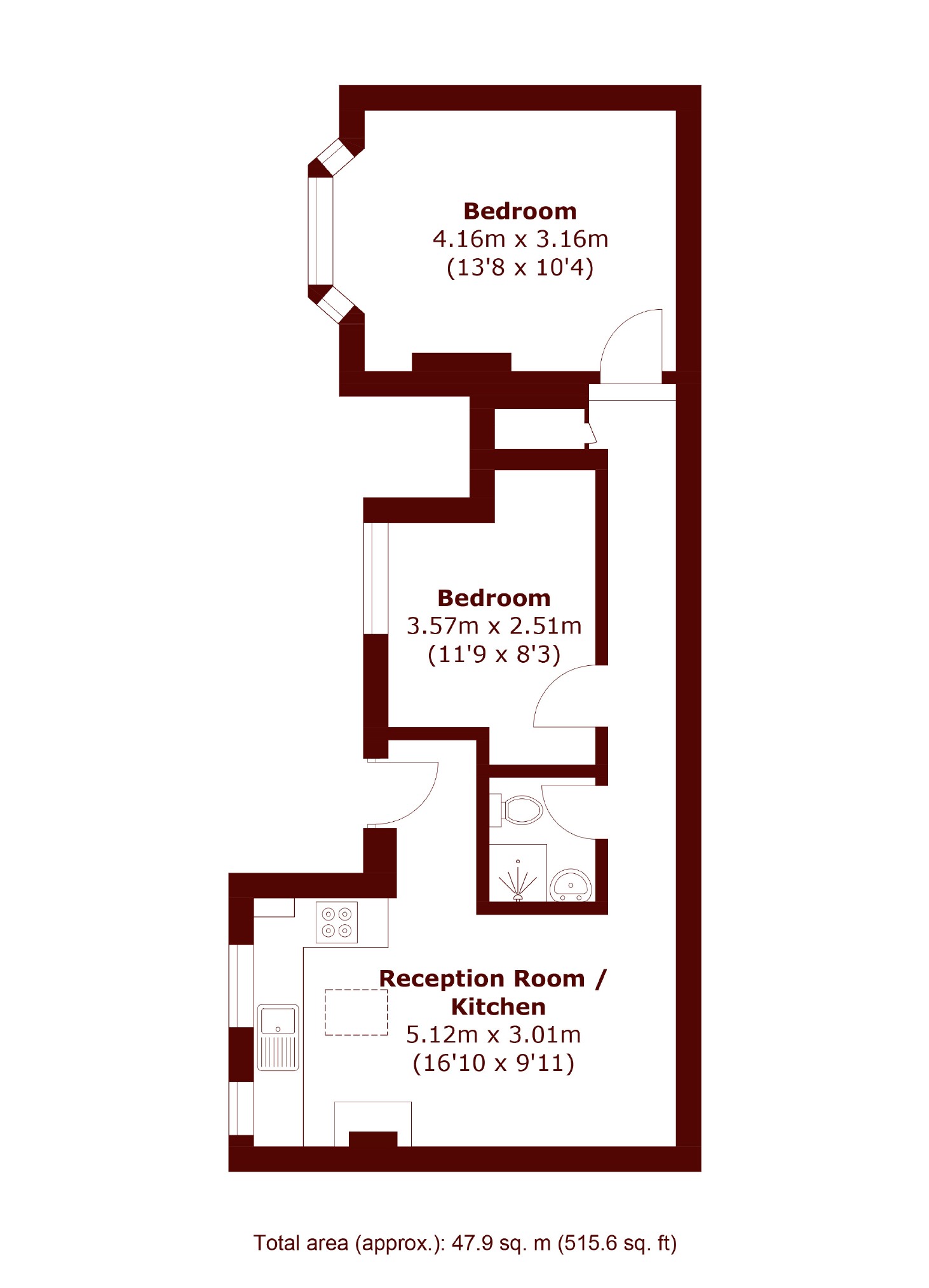 2A, Mozart Street, London floorplan
