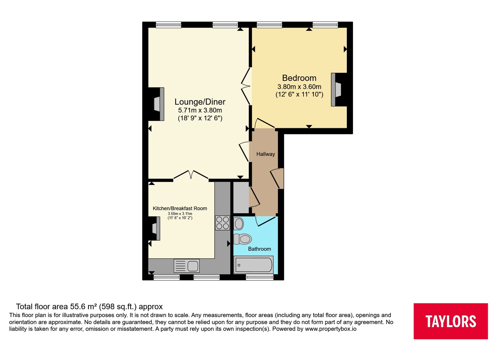 Flat 2, 5, Mercers Row, Northamptonshire floorplan