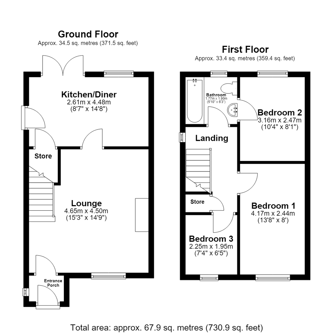 8, Woodlands Close, Selby floorplan
