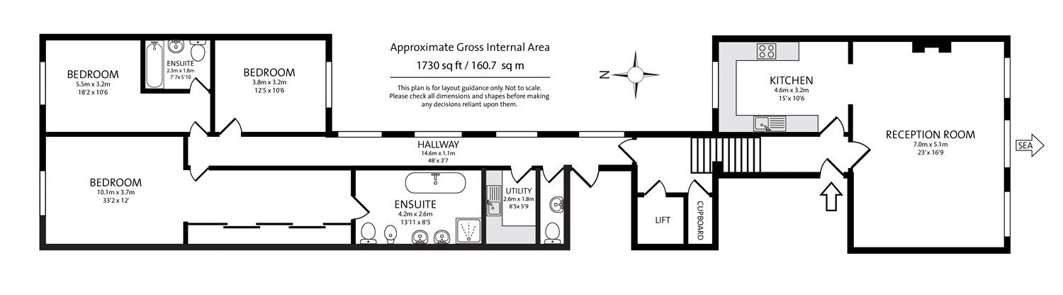 3 Bedrooms Flat to rent in Sussex Square, Brighton, East Sussex BN2