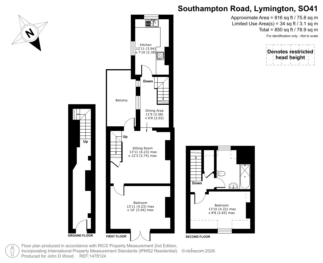 Top Floor Flat, 33, Southampton Road, Hampshire floorplan