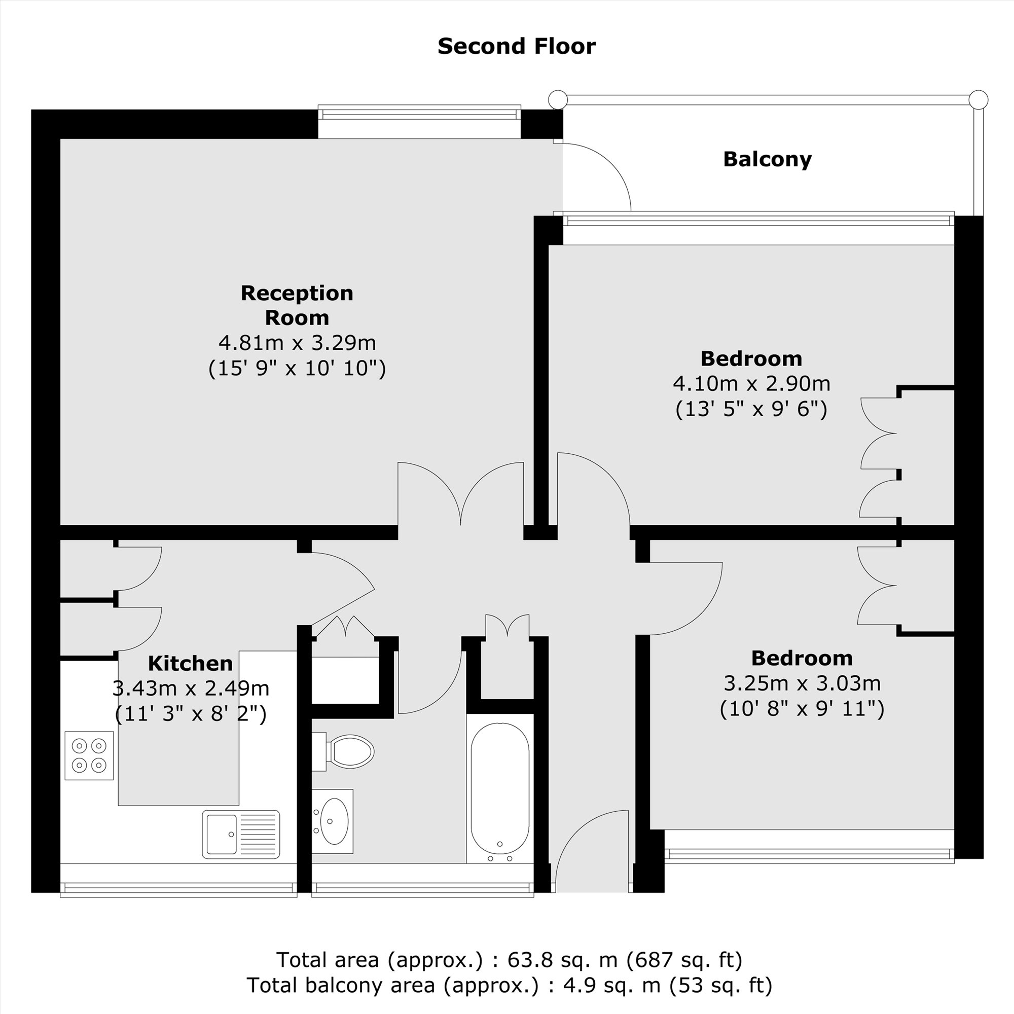 Flat 15, Hartland, Royal College Street, London floorplan