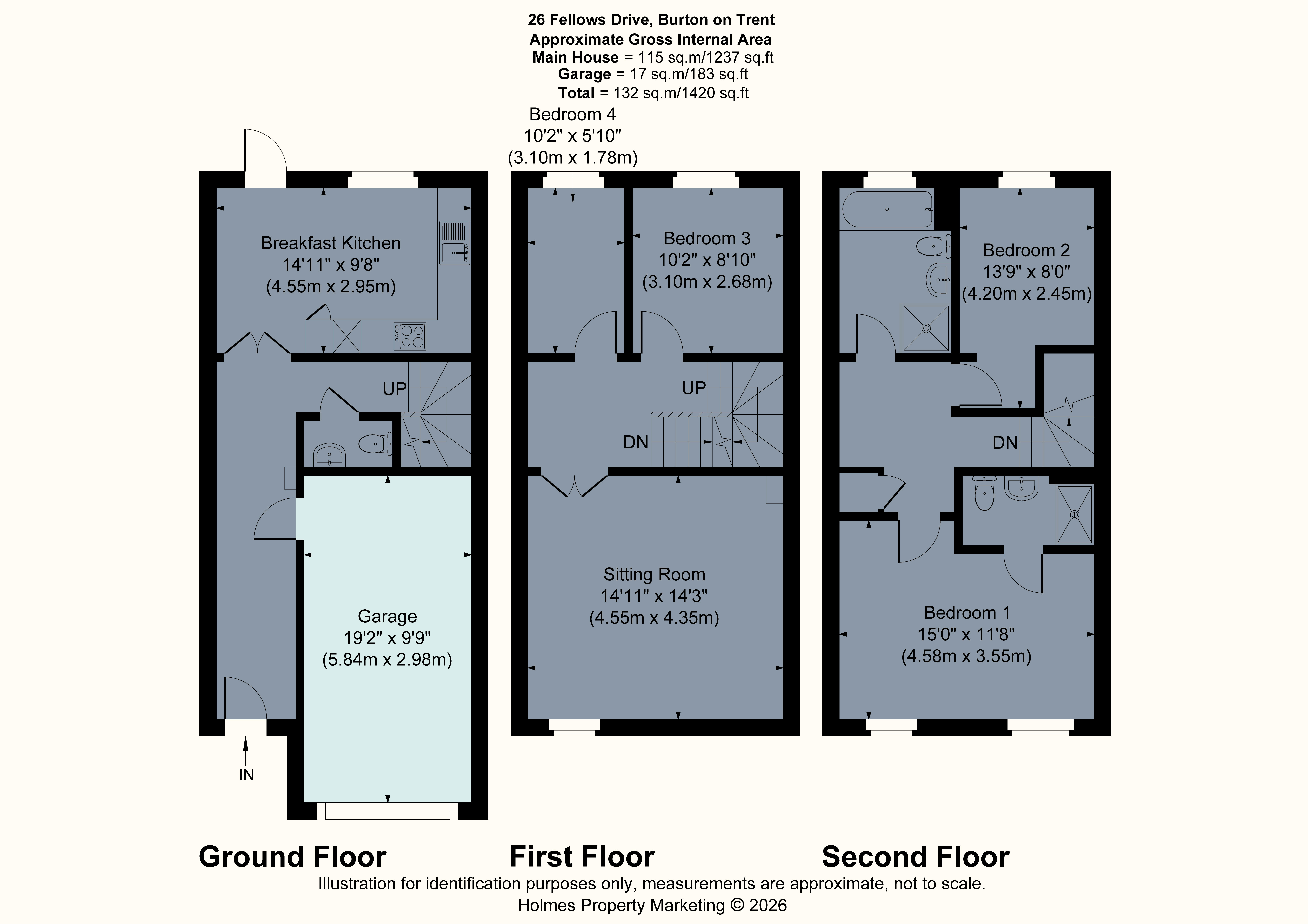 26, Fellows Drive, Burton-On-Trent floorplan