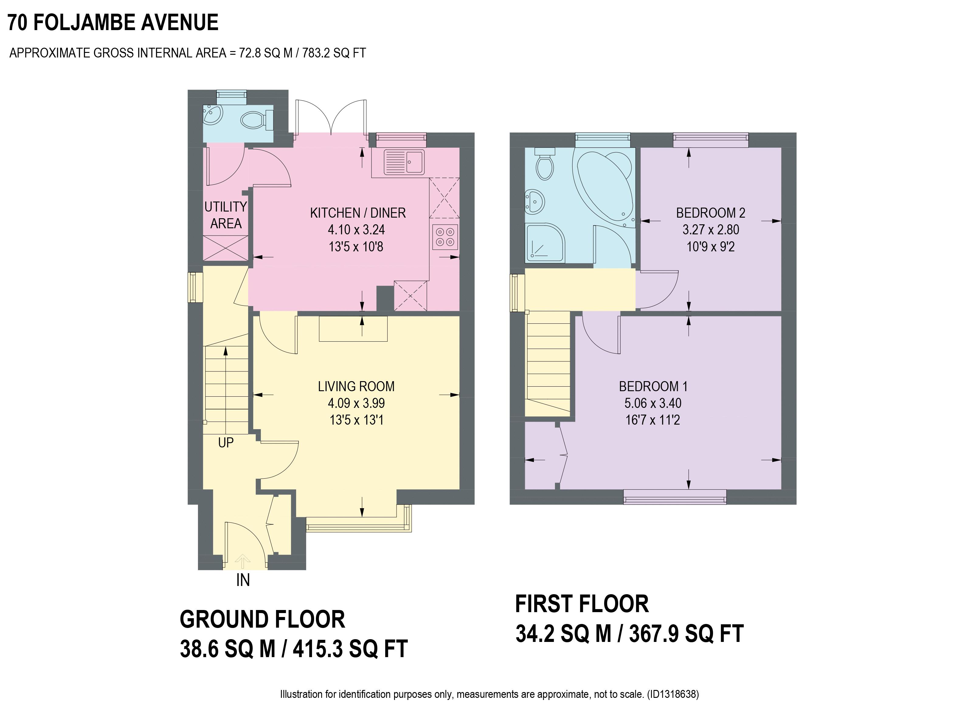 70, Foljambe Avenue, Chesterfield floorplan