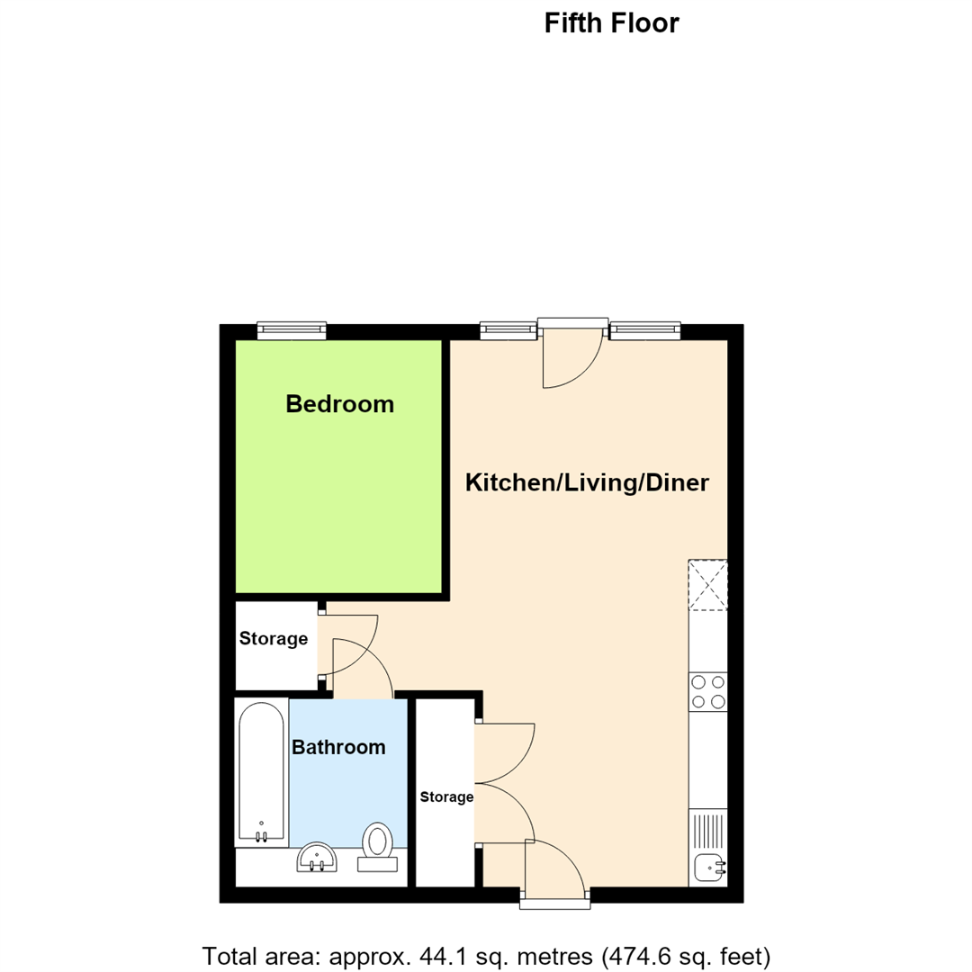 15 Stanley Street, Salford floorplan