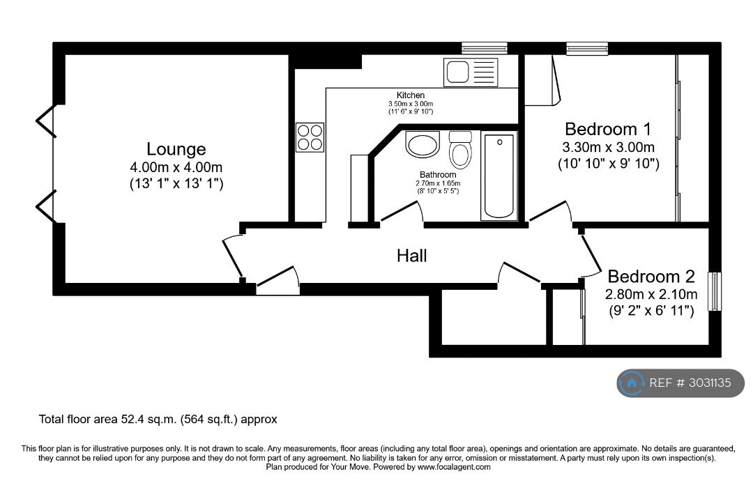 Flat  The Gardens, A South Parade Southsea, Hampshire floorplan