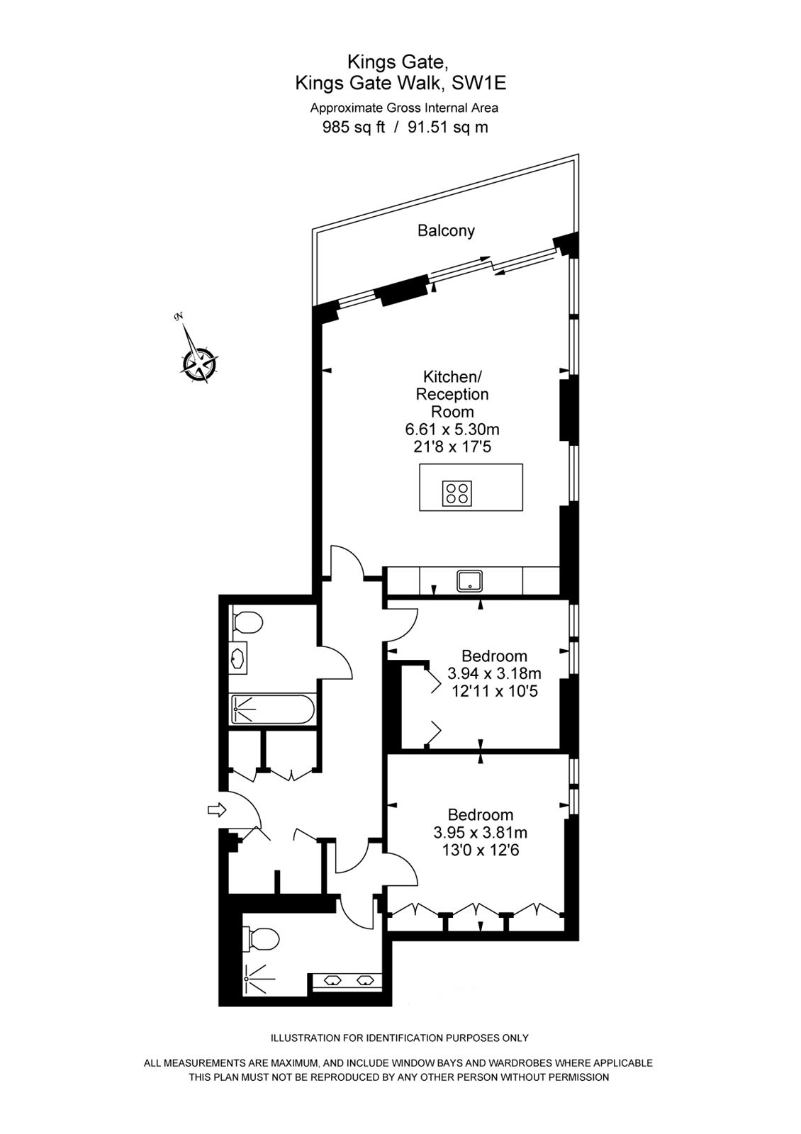 2 Bedrooms Flat to rent in Kings Gate Walk, London SW1E