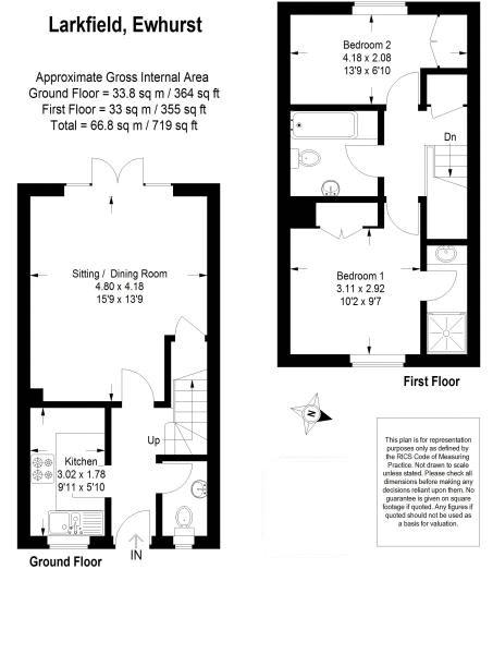 2 Bedrooms Terraced house to rent in Larkfield, Ewhurst, Cranleigh GU6