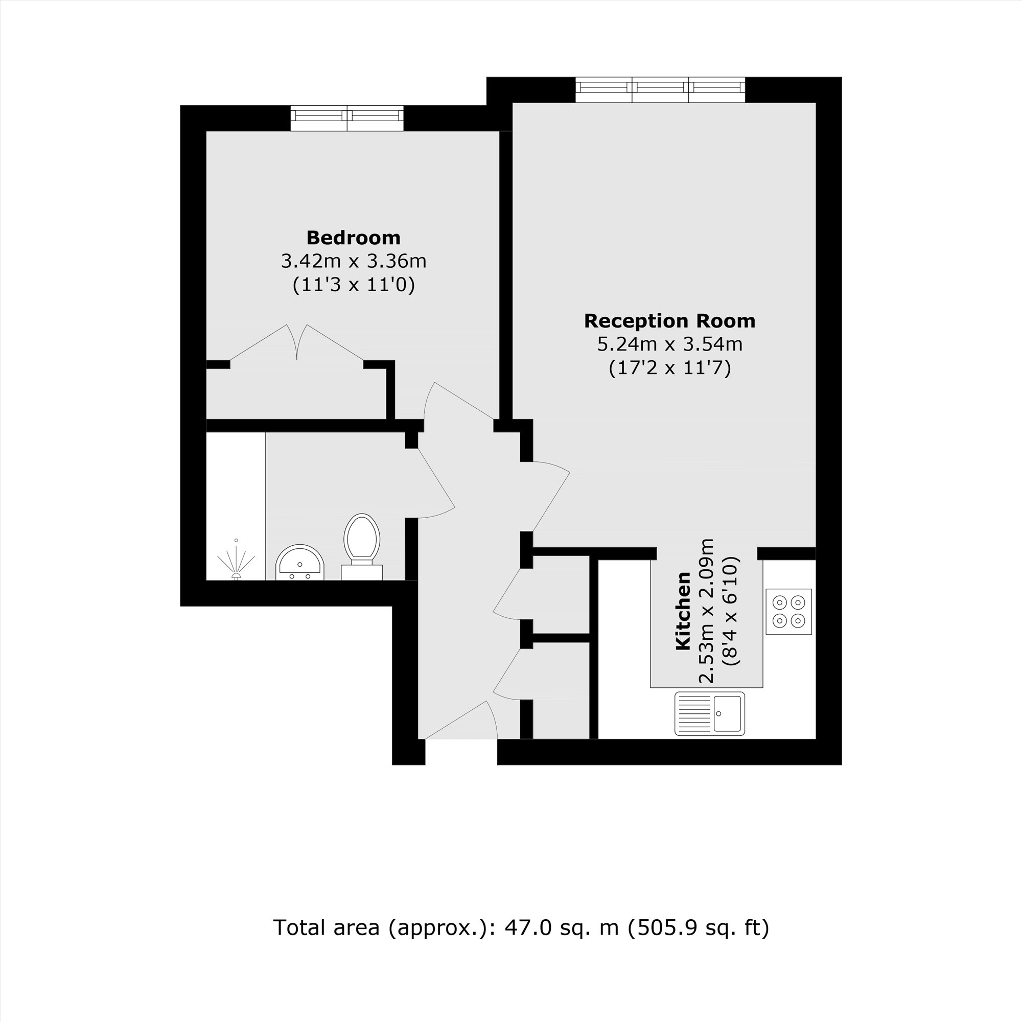 Flat 5, White Lodge Court, Staines Road East, Sunbury-On-Thames floorplan