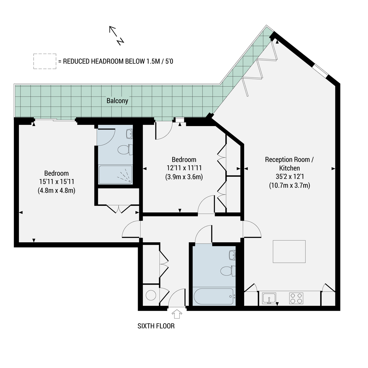 Flat Apartment 603, Mandel House, Riverside Quarter, London floorplan