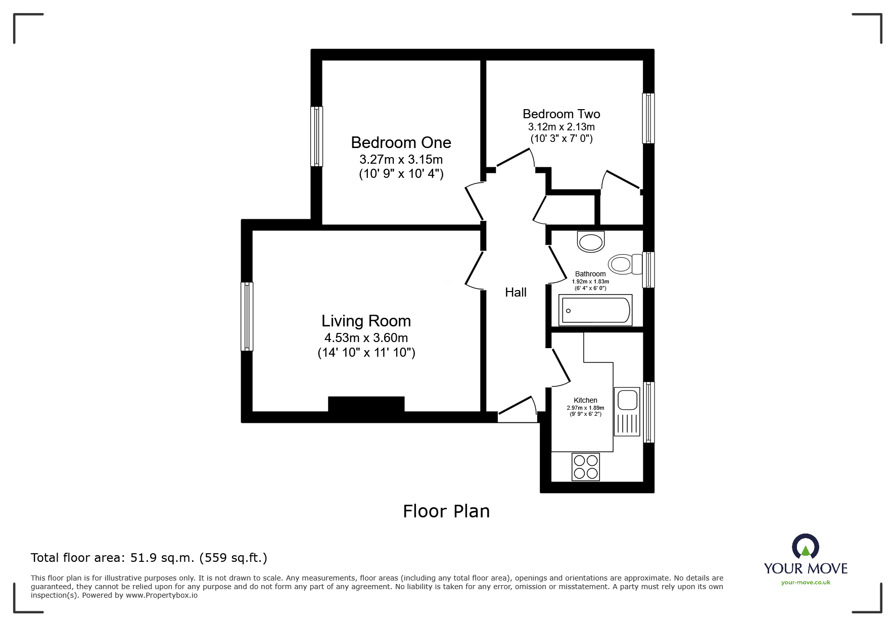 1, Pennyfields, Rotherham floorplan