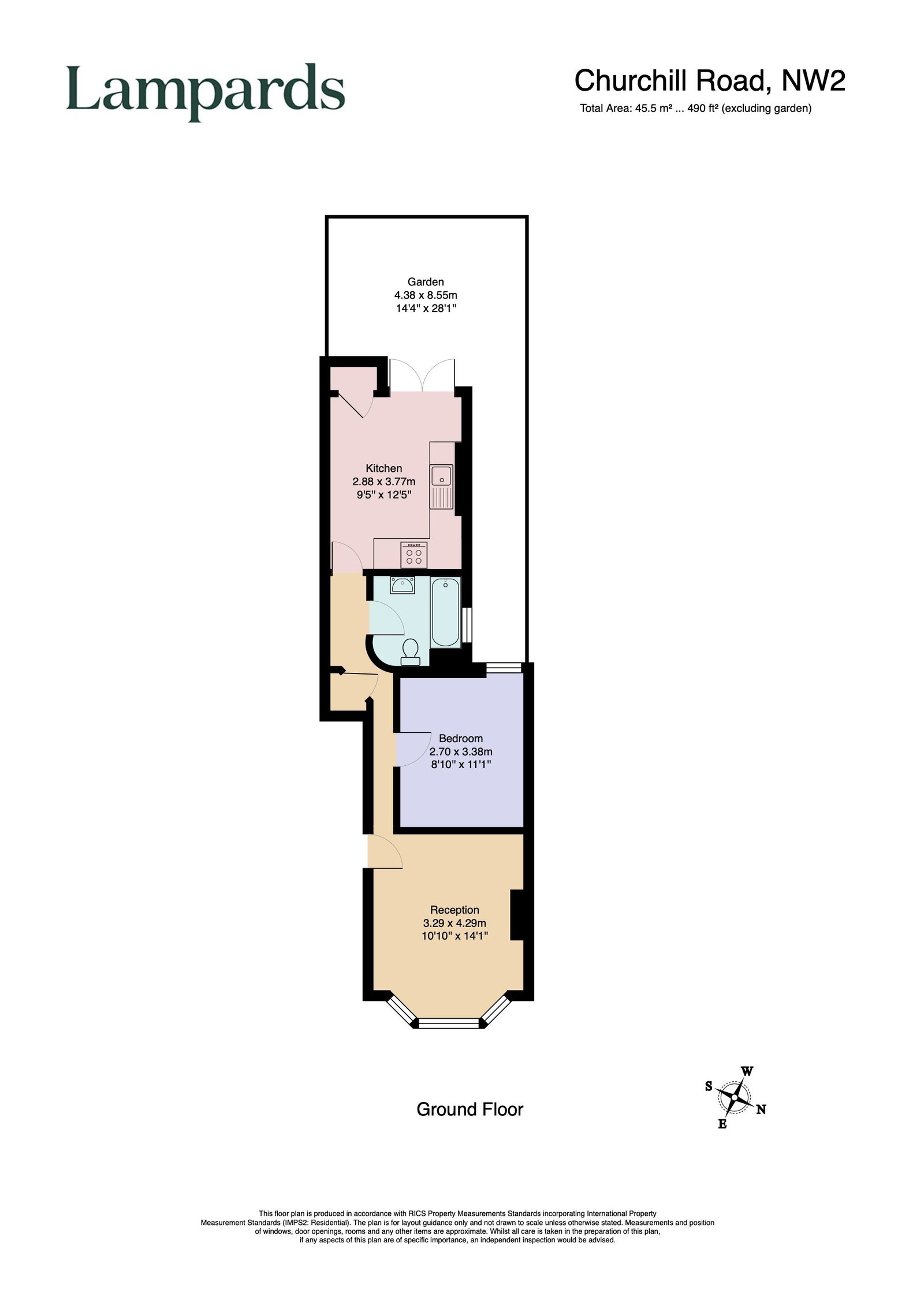 133a, Churchill Road, London floorplan