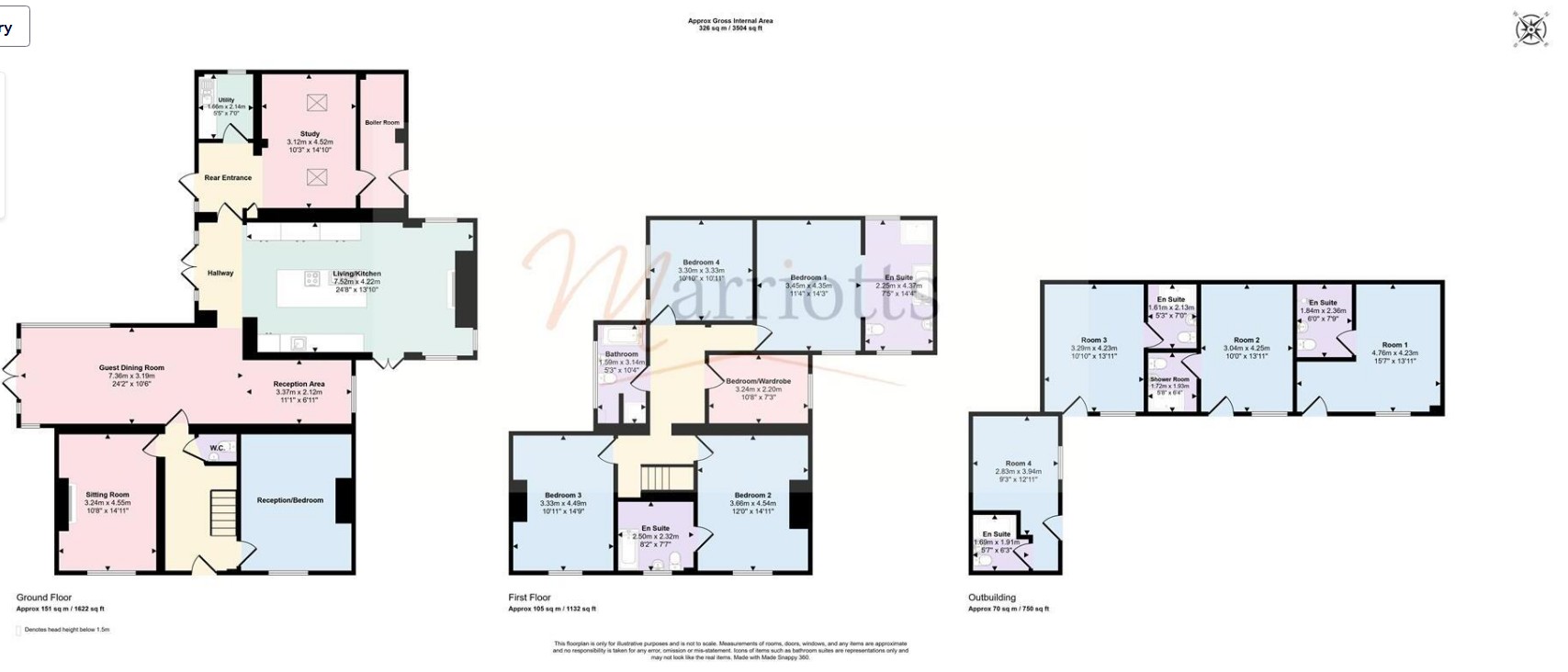 Cliff Mill Farmhouse, Southwell Road, Lowdham floorplan