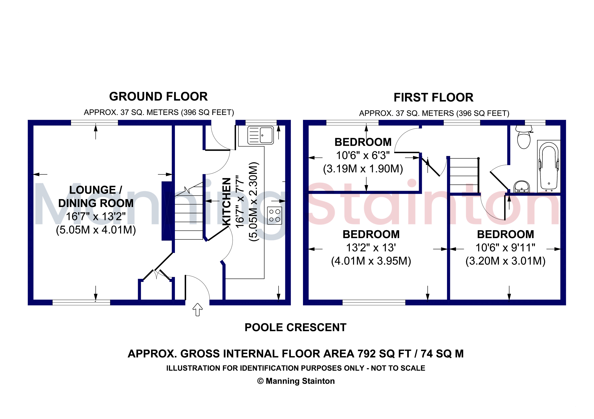 59, Poole Crescent, West Yorkshire floorplan