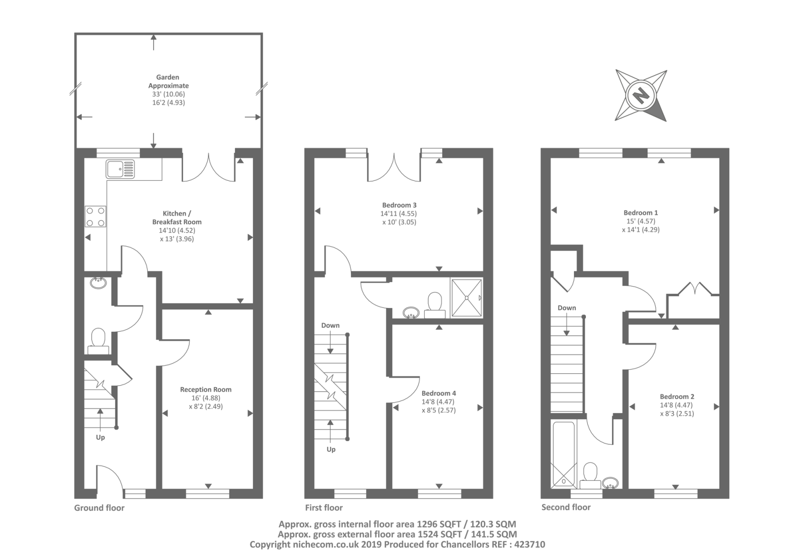 4 Bedrooms End terrace house to rent in Coppetts Road N10, Muswell Hill London,