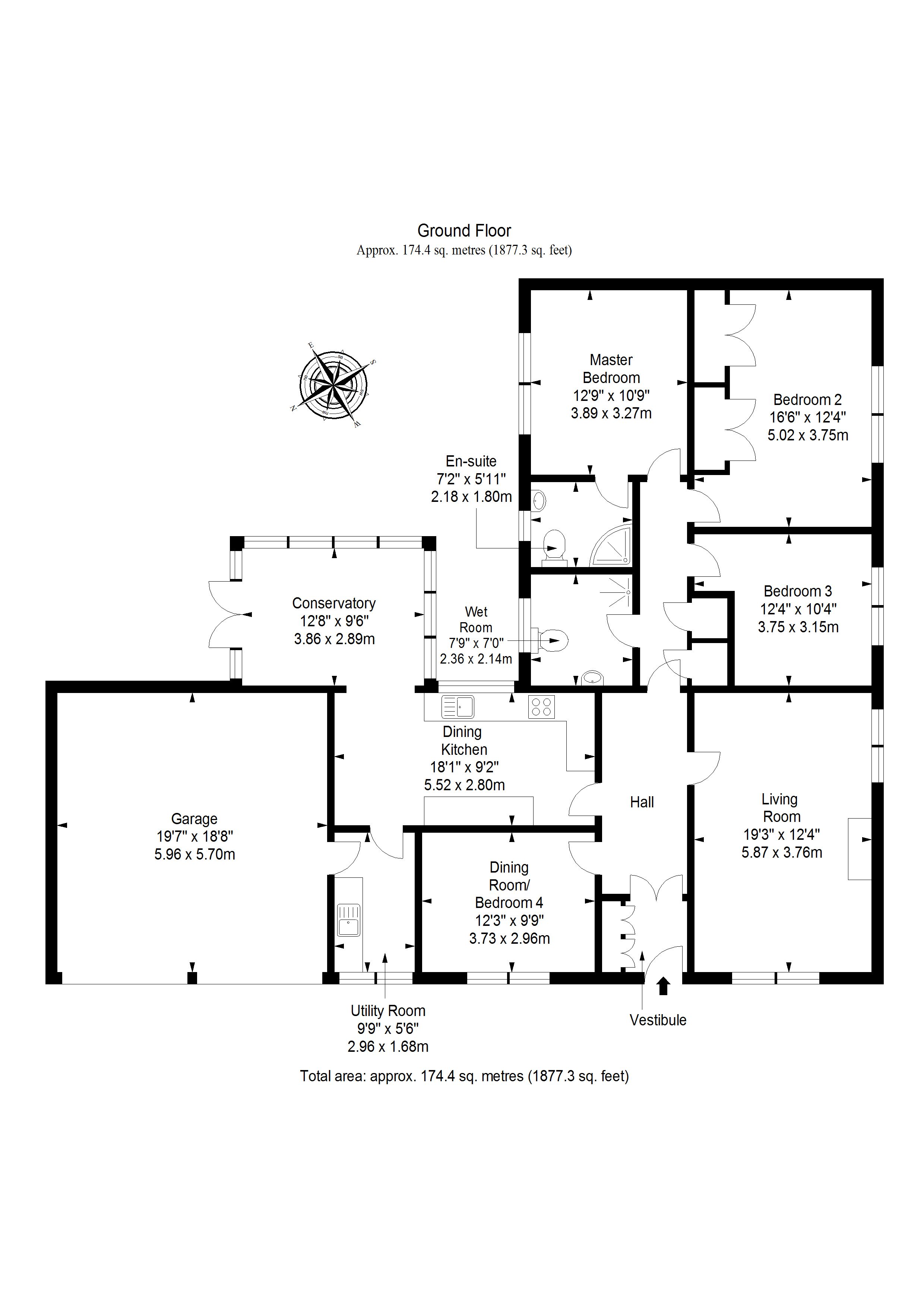 4 Bedrooms Detached bungalow for sale in 18 Old Mill Lane, Gifford EH41